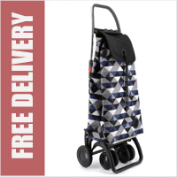 Rolser Pack Sahara Azul Blue Print Tour Swivelling Front Wheels Shopping Trolley